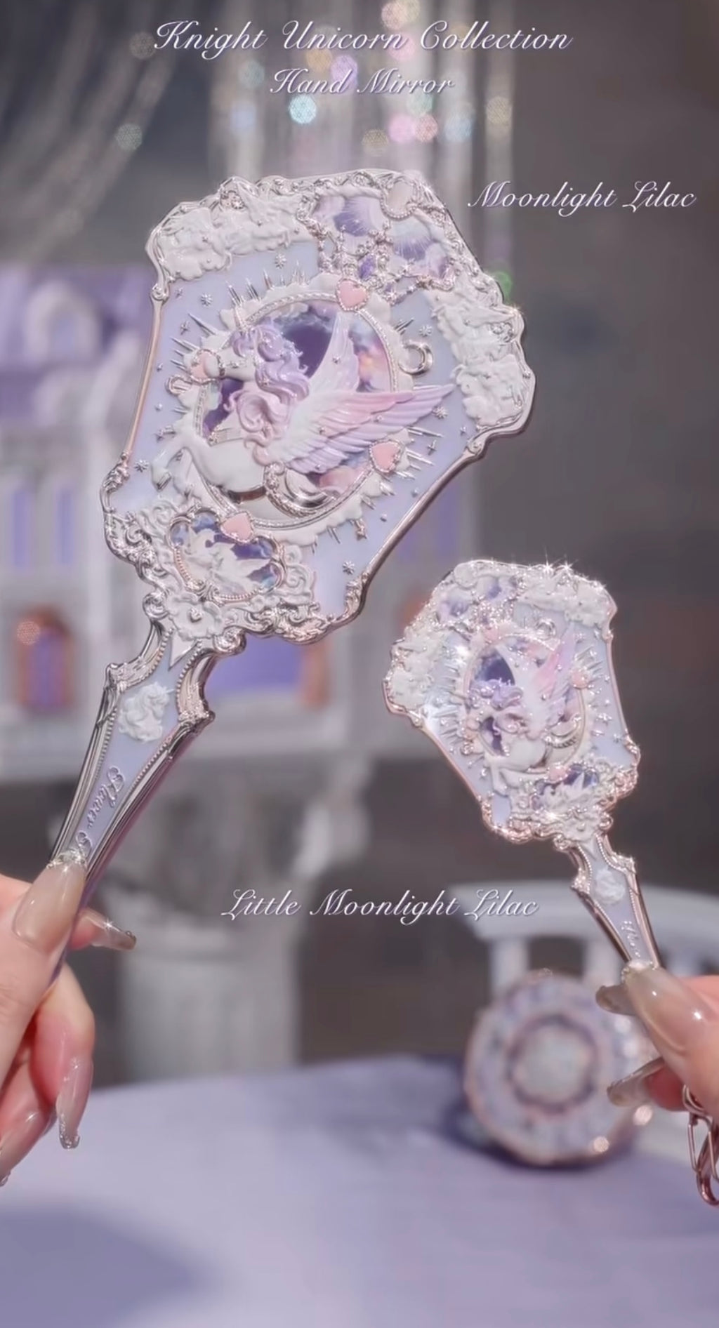 Flower Knows Knight Unicorn MINI Hand Mirror Limited Edition