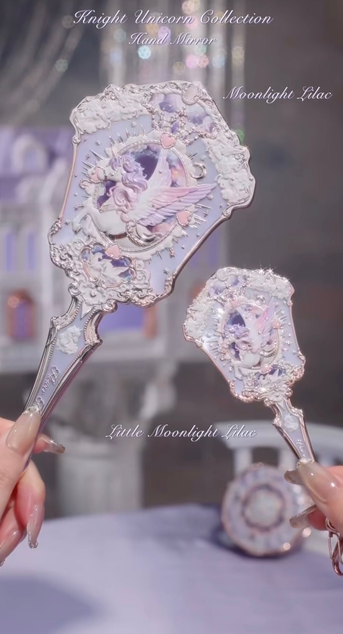 Flower Knows Knight Unicorn MINI Hand Mirror Limited Edition