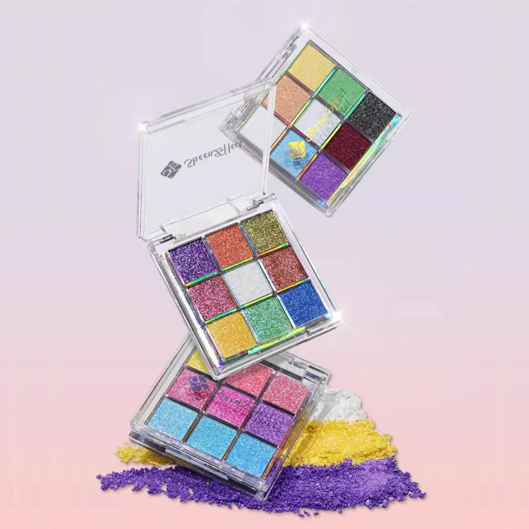 Sheeneffect 9-Color Ice-transparent Chameleon Eyeshadow Palette