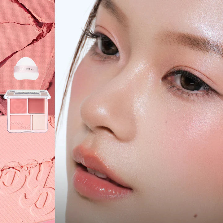 Judydoll 2 in 1 Blush Highlight Palette