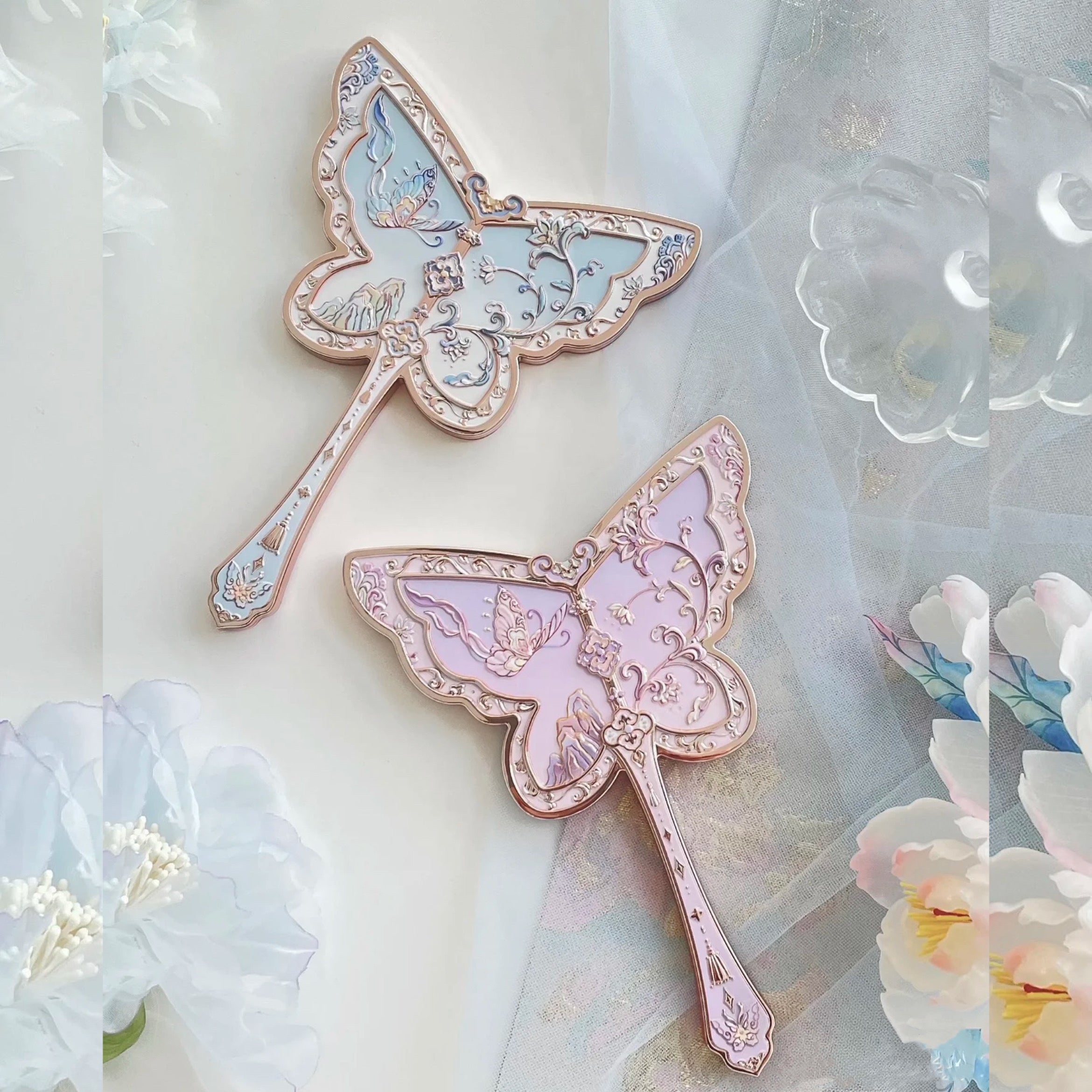 Flower Knows 8th Anniversary Butterfly Hand Mirror