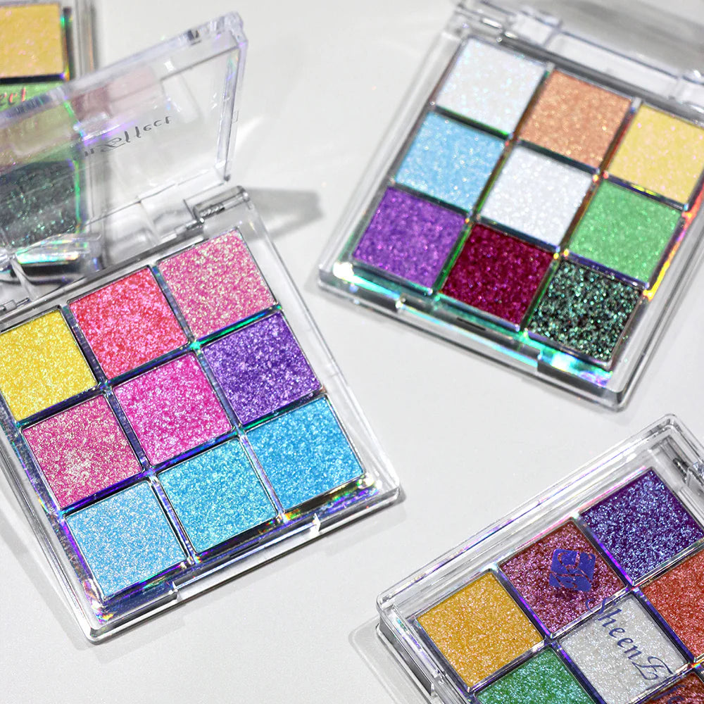 Sheeneffect 9-Color Ice-transparent Chameleon Eyeshadow Palette