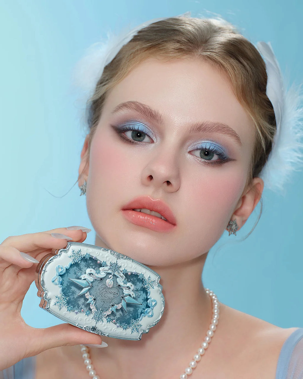 Flower Knows Snow Ballet Six-Color Satin Makeup Palette