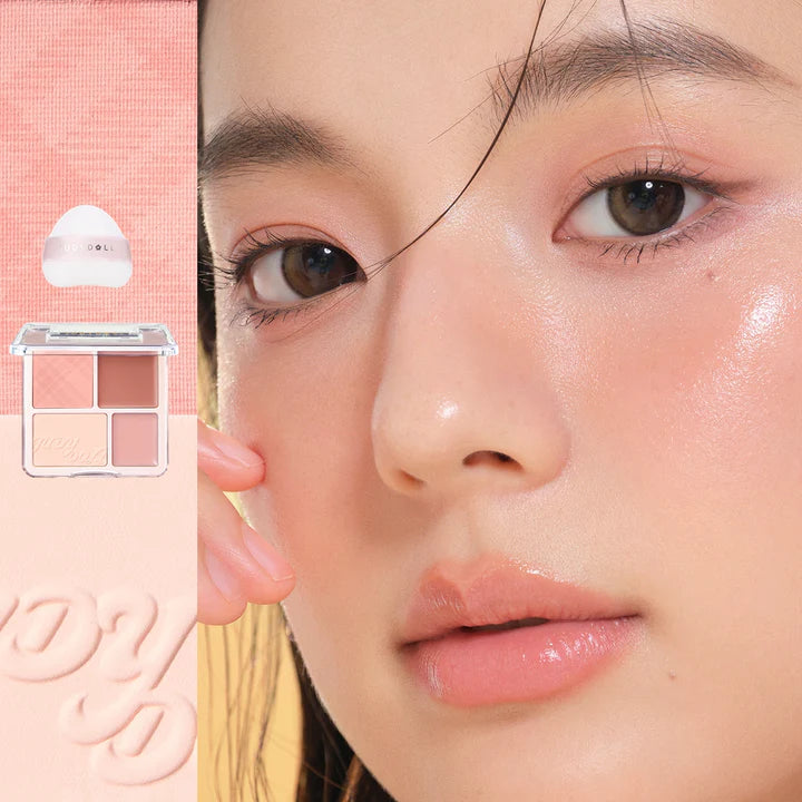 Judydoll 2 in 1 Blush Highlight Palette