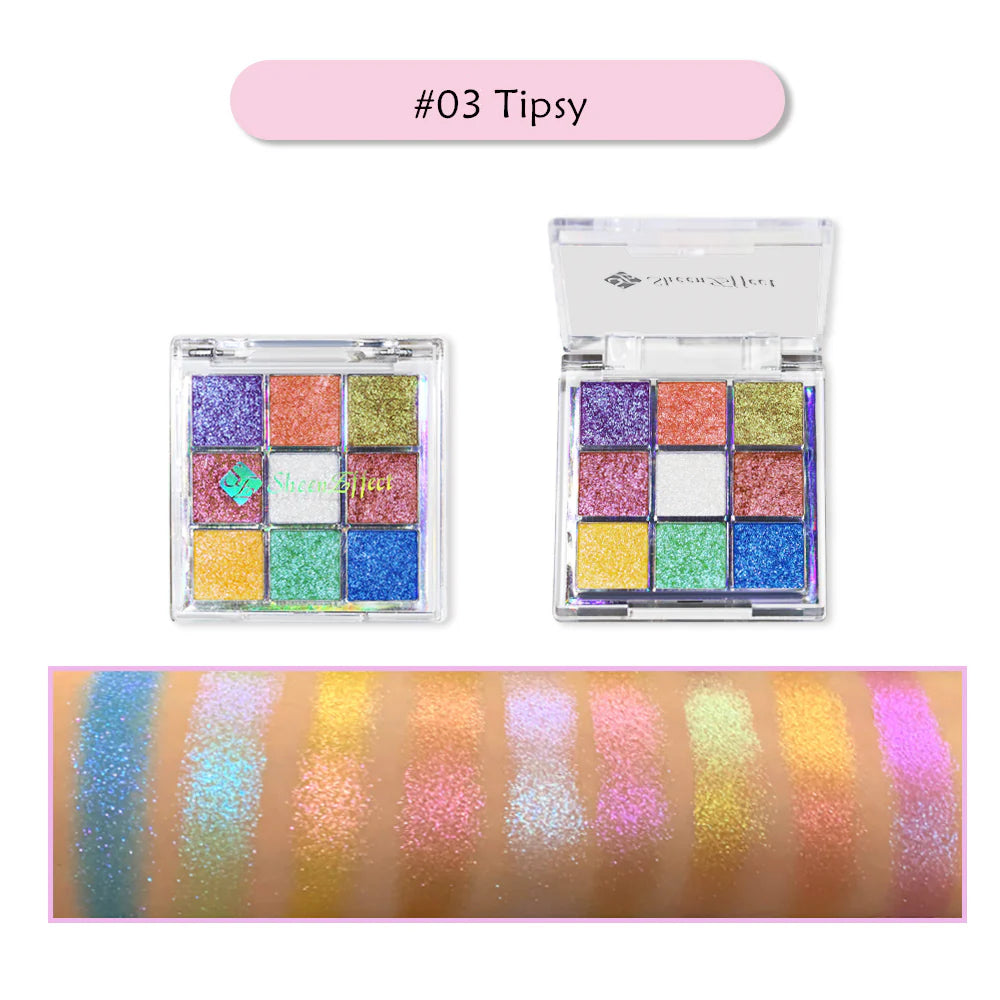 Sheeneffect 9-Color Ice-transparent Chameleon Eyeshadow Palette