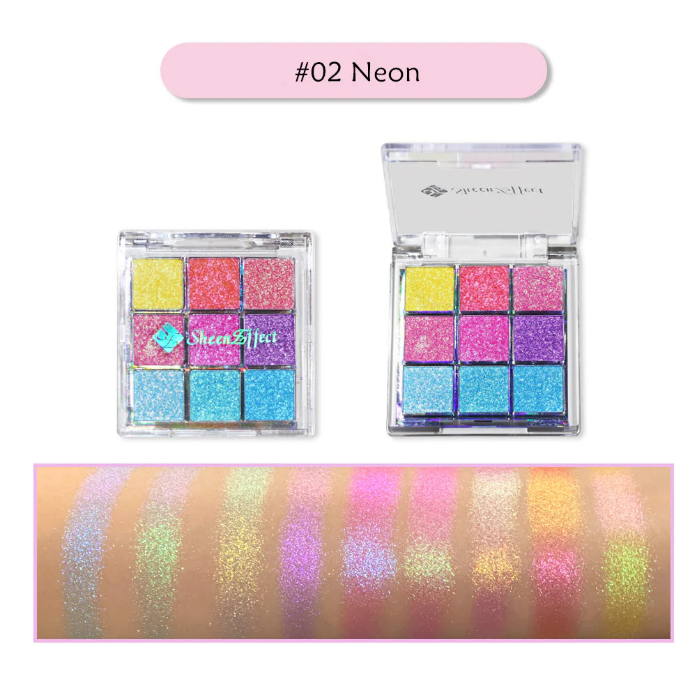 Sheeneffect 9-Color Ice-transparent Chameleon Eyeshadow Palette