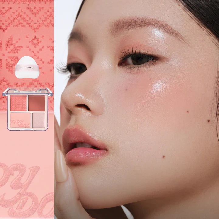 Judydoll 2 in 1 Blush Highlight Palette