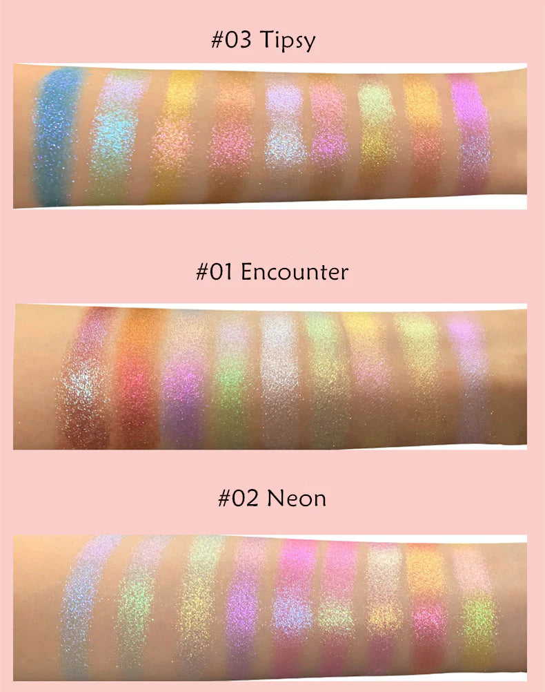 Sheeneffect 9-Color Ice-transparent Chameleon Eyeshadow Palette