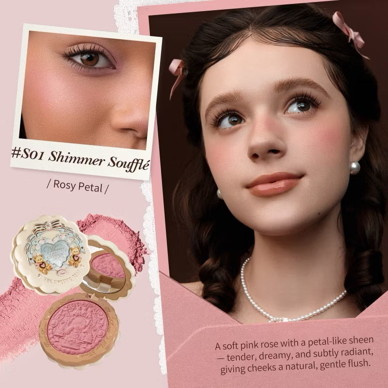 Flower Knows The Sweetie Bear Silk Satin Blush