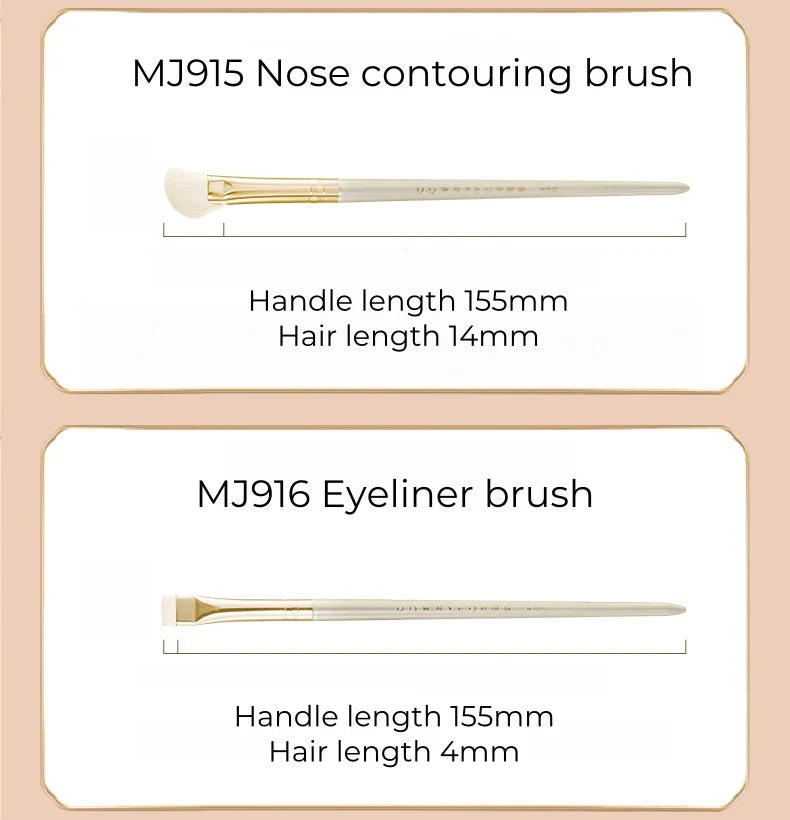 ROWNYEON Pure Ceramics Professional Makeup Brush 14 Pcs Set