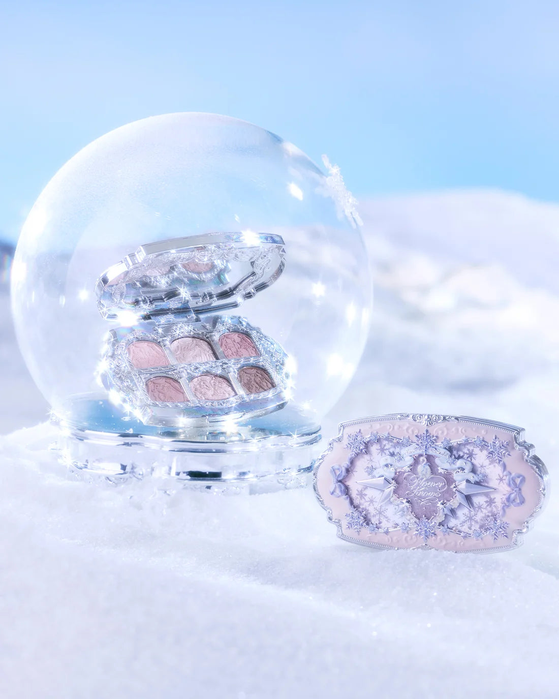 Flower Knows Snow Ballet Six-Color Satin Makeup Palette