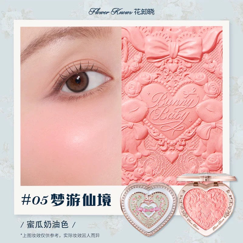 Flower Knows Bunny Garden Embossed Blush