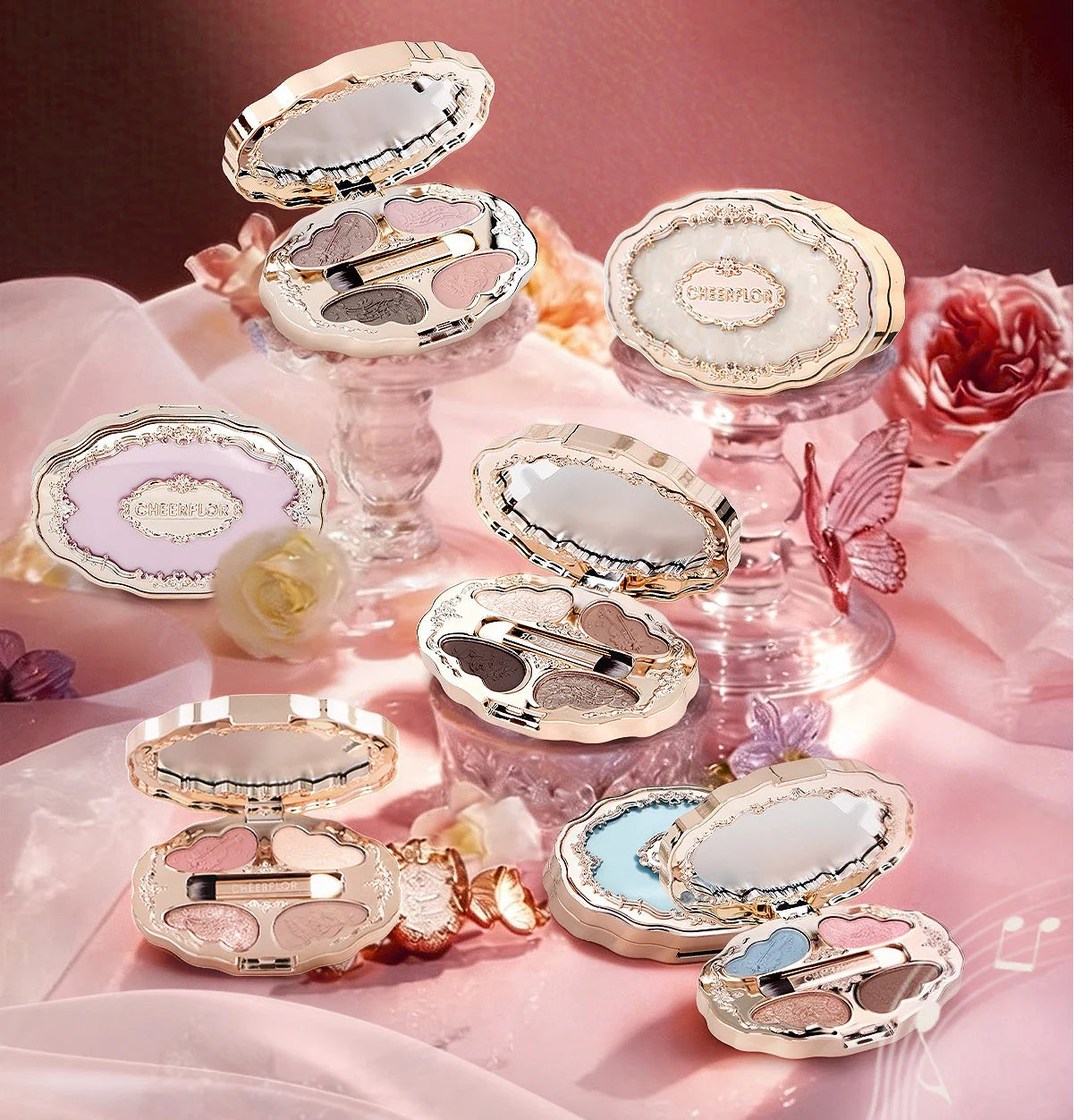 CHEERFLOR Dream Music Box  4-color Eyeshadow Palette