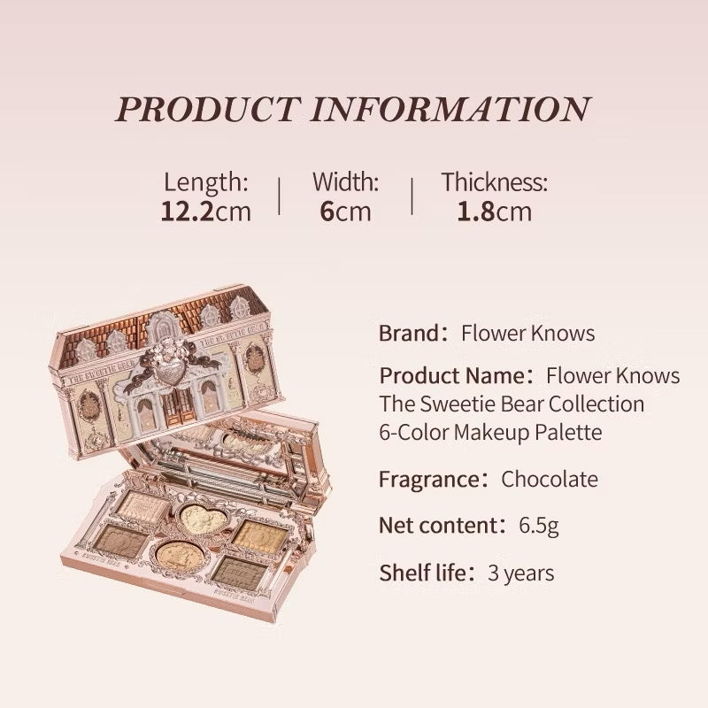 Flower Knows The Sweetie Bear Eyeshadow Palette
