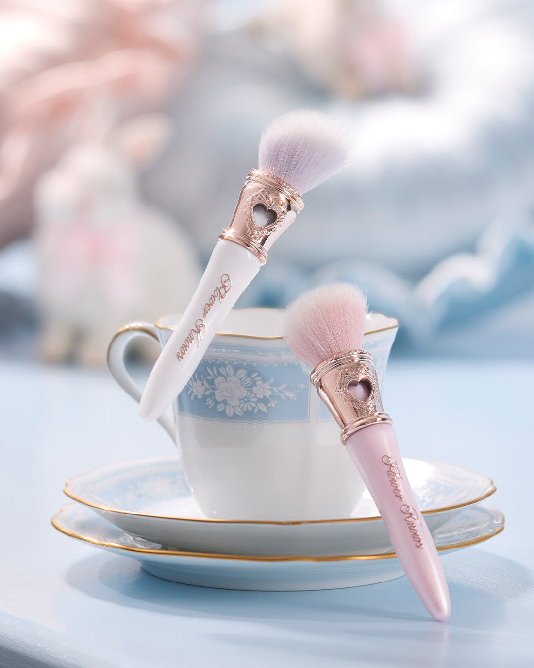 Flower Knows Bunny Garden Angled Blush Brush