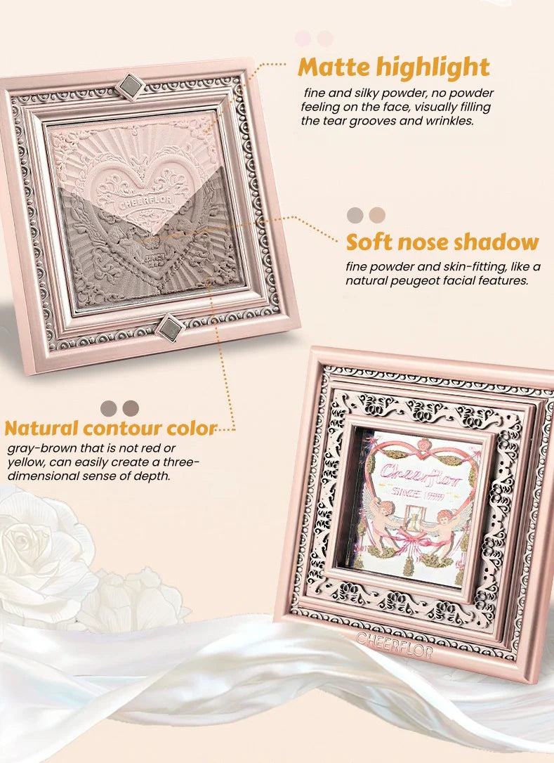 CHEERFLOR Picture Frame 3-color Contour Palette