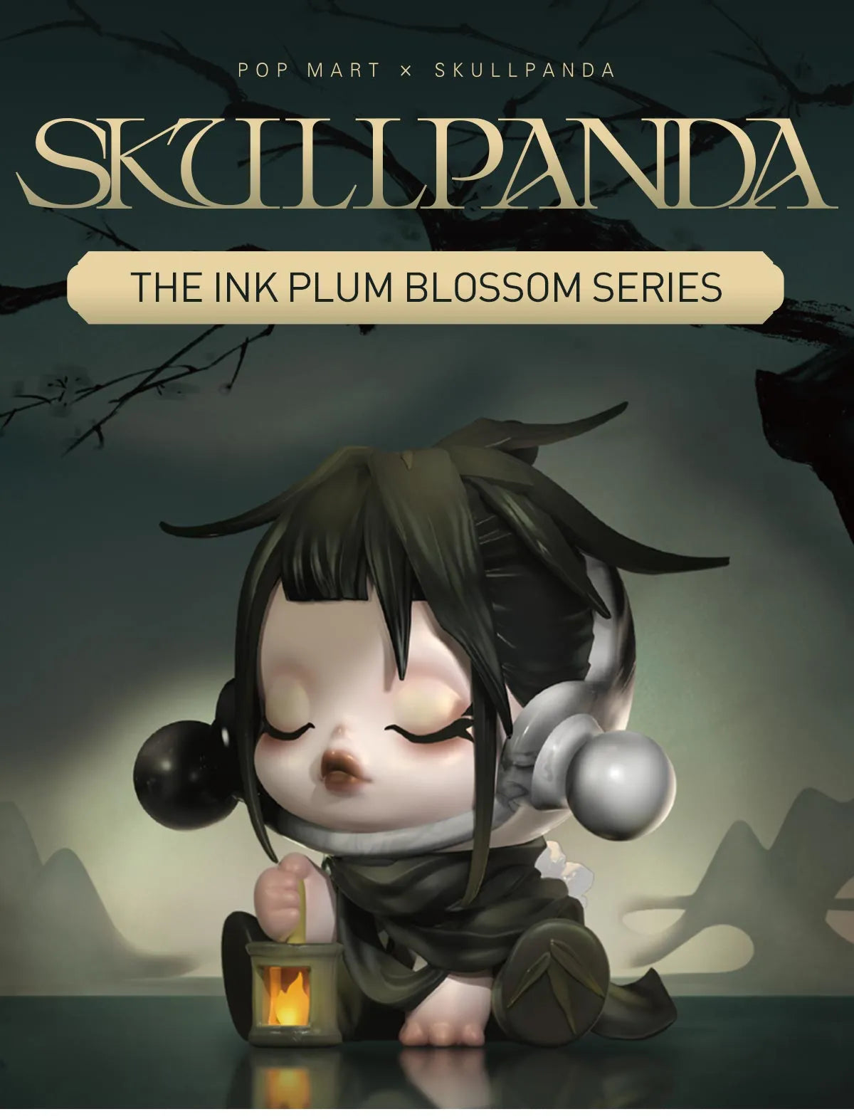 PopMart Skullpanda The Ink Plum Blossom Series