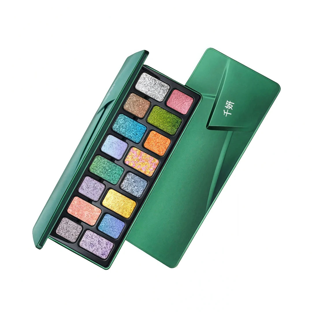 CHEERYEP (QIANYAN) Cosmic Mind 16-Color Holographic Eyeshadow Palette 08 Ambition