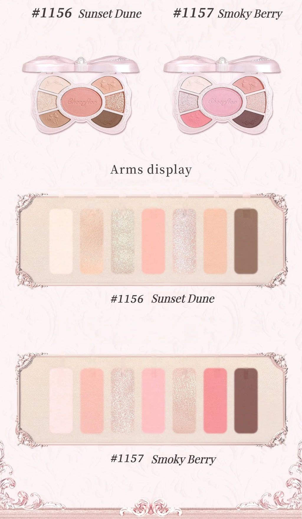 CHEERFLOR Girl's Bowknot Collection 7-color Eyeshadow Palette