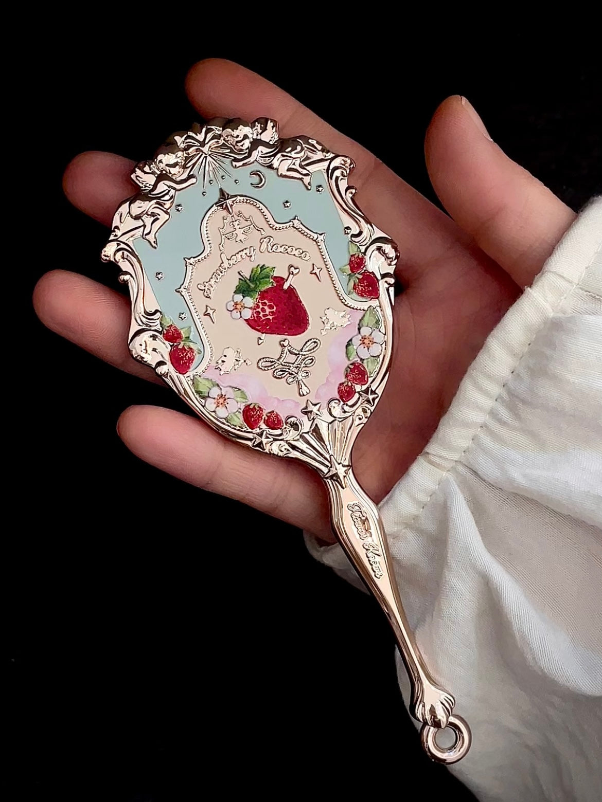 Flower Knows Strawberry Rococo MINI Hand Mirror Limited Edition