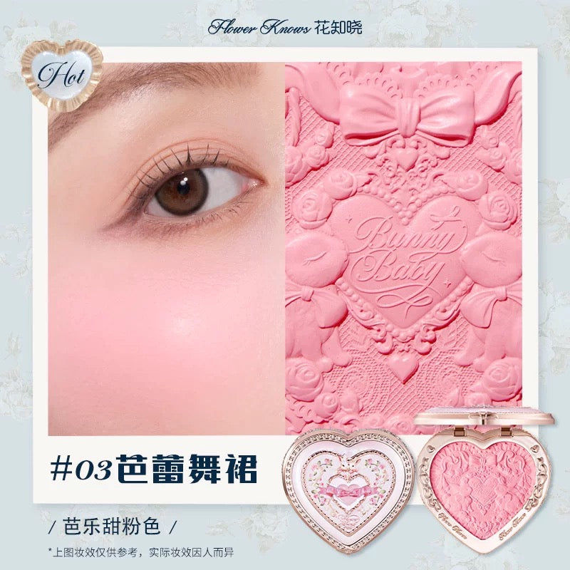 Flower Knows Bunny Garden Embossed Blush
