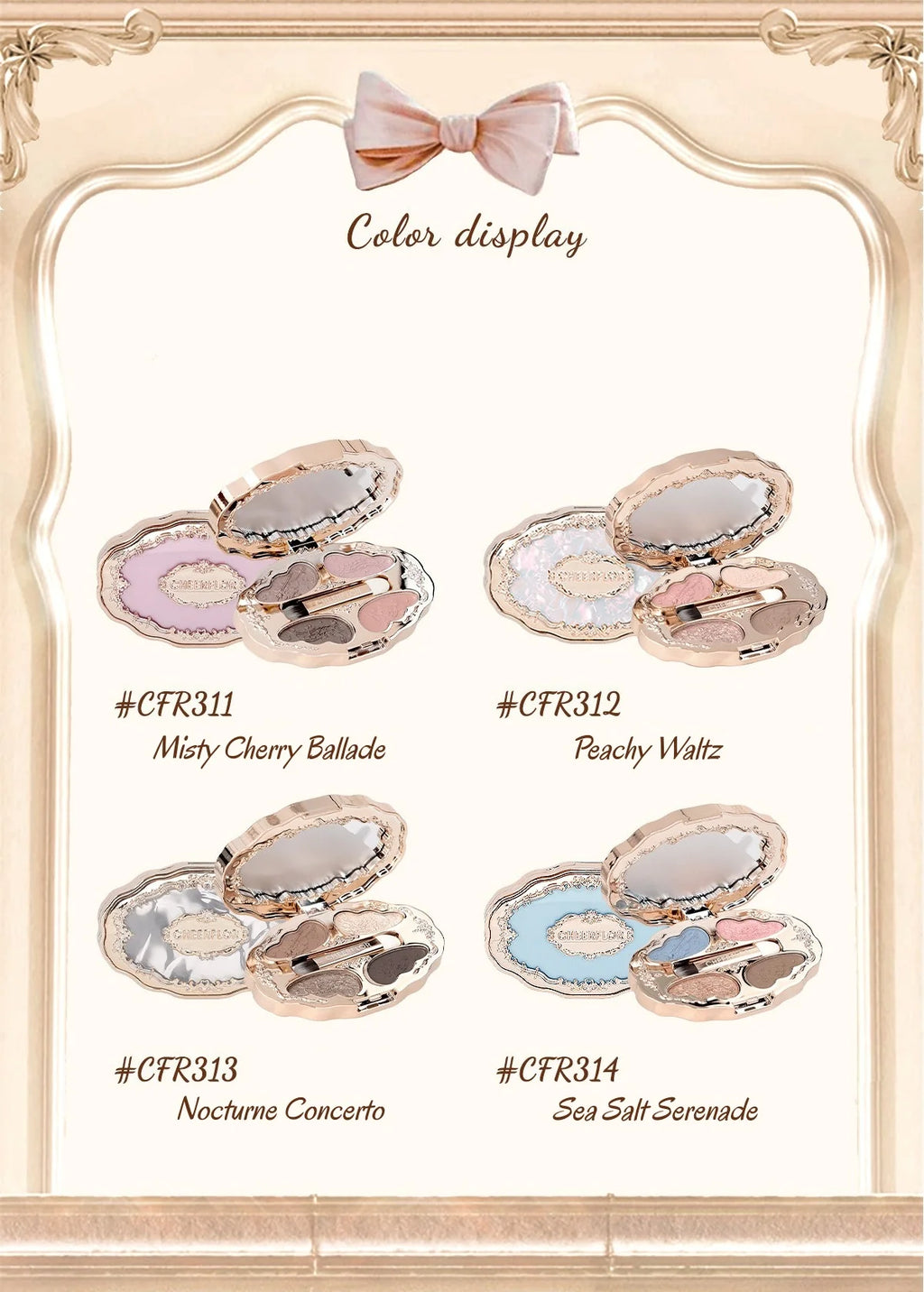 CHEERFLOR Dream Music Box  4-color Eyeshadow Palette