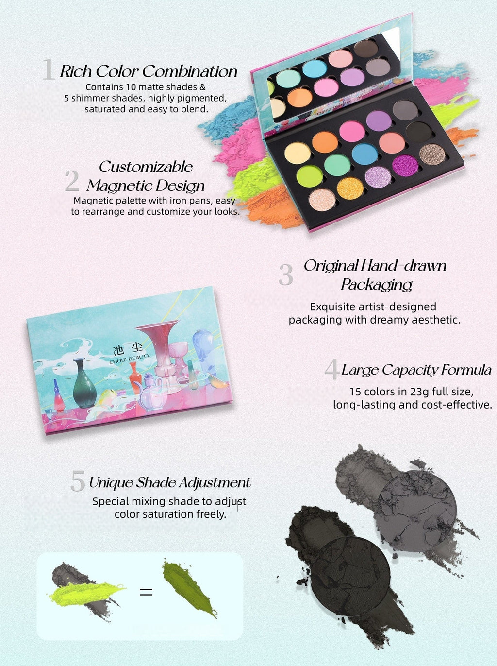 CHOIZ BEAUTY Porcelain Glazes Eyeshadow Palette