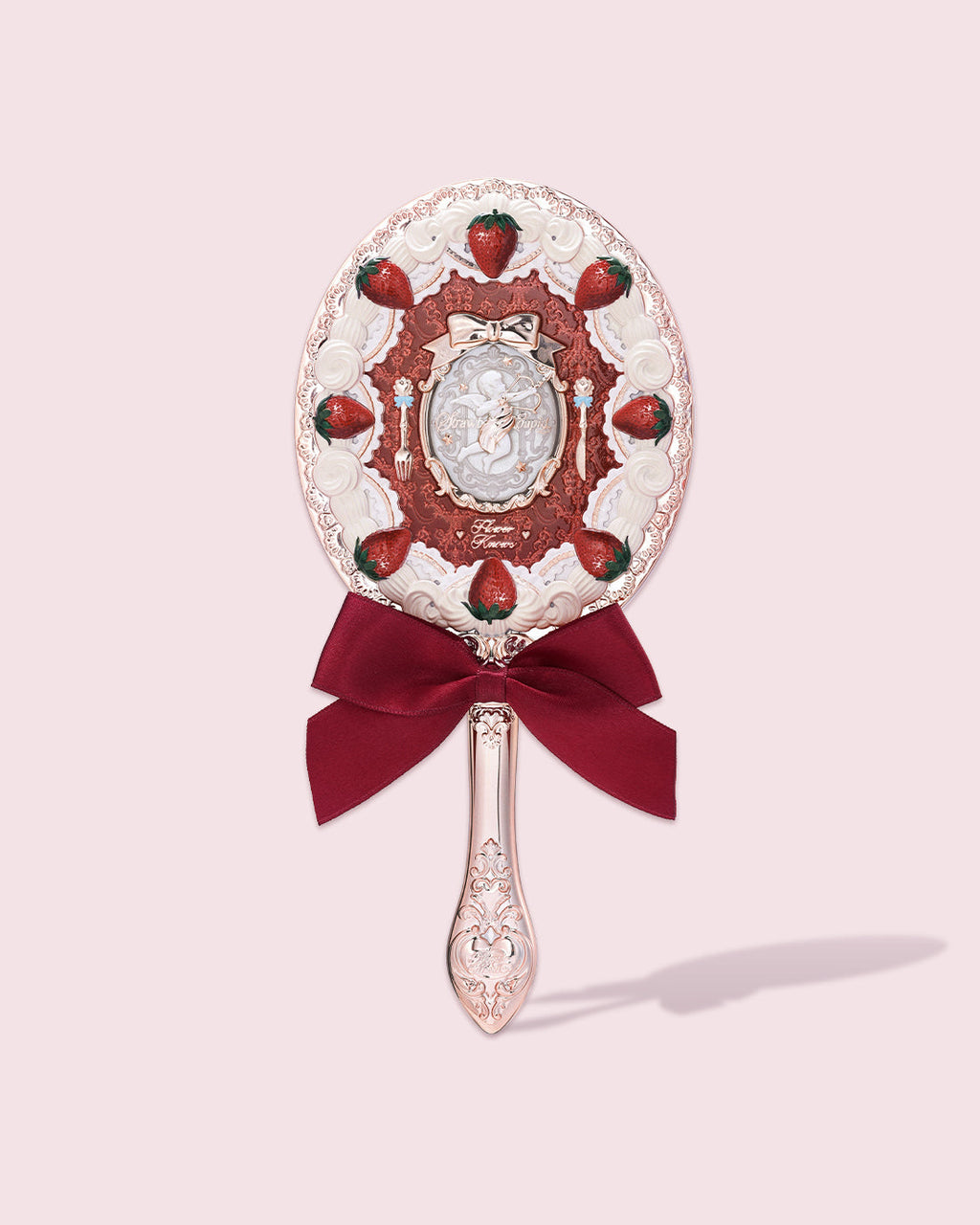 Flower Knows Strawberry Cupid Hand Mirror Red Velvet