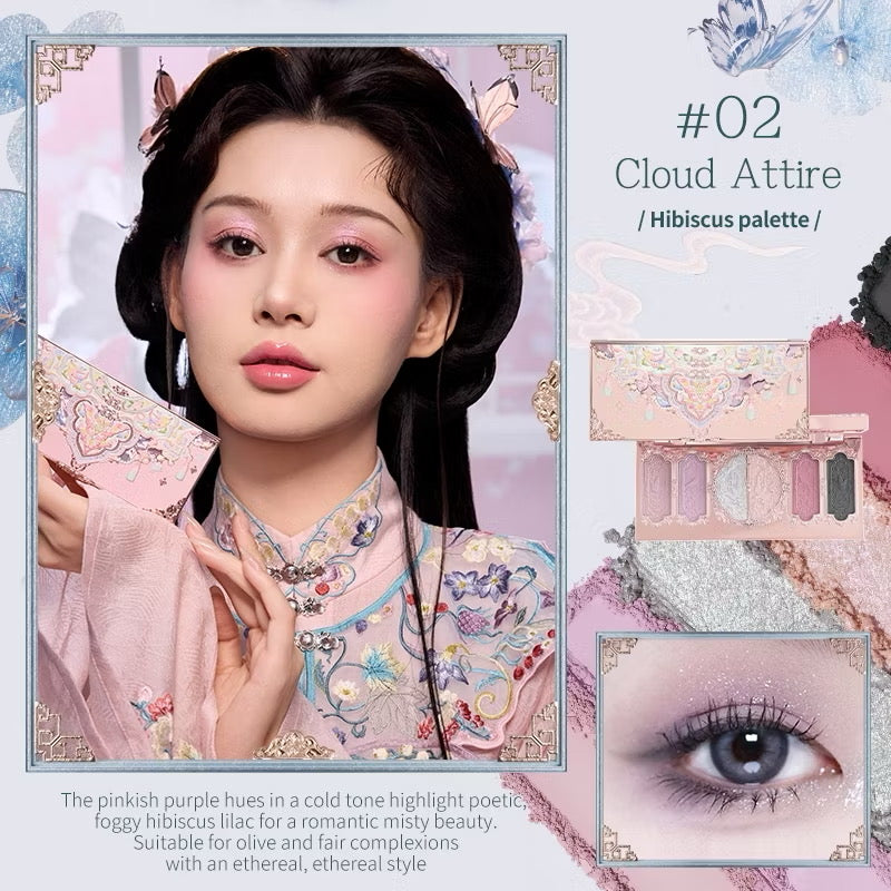 Flower Knows Butterfly Cloud Collar Embossed Eyeshadow Palette