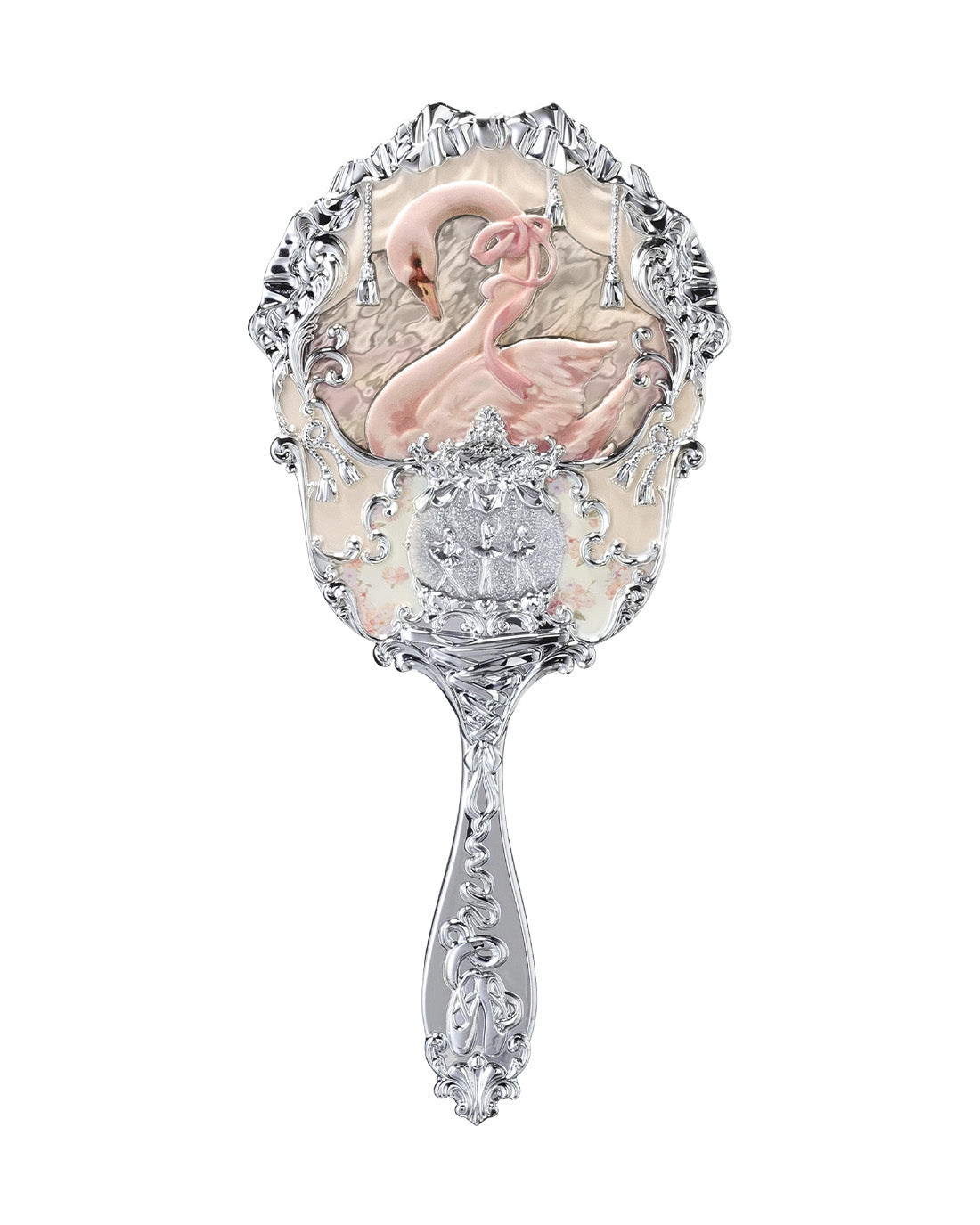 Flower Knows Swan Ballet Hand Mirror Creamy White
