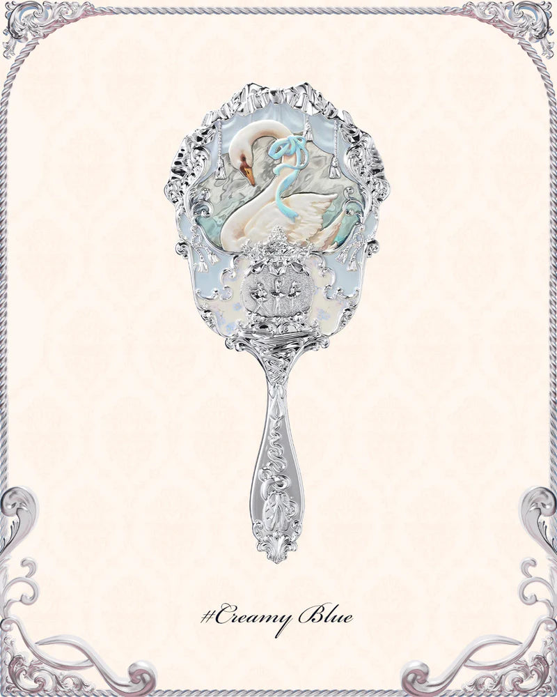 Flower Knows Swan Ballet Hand Mirror