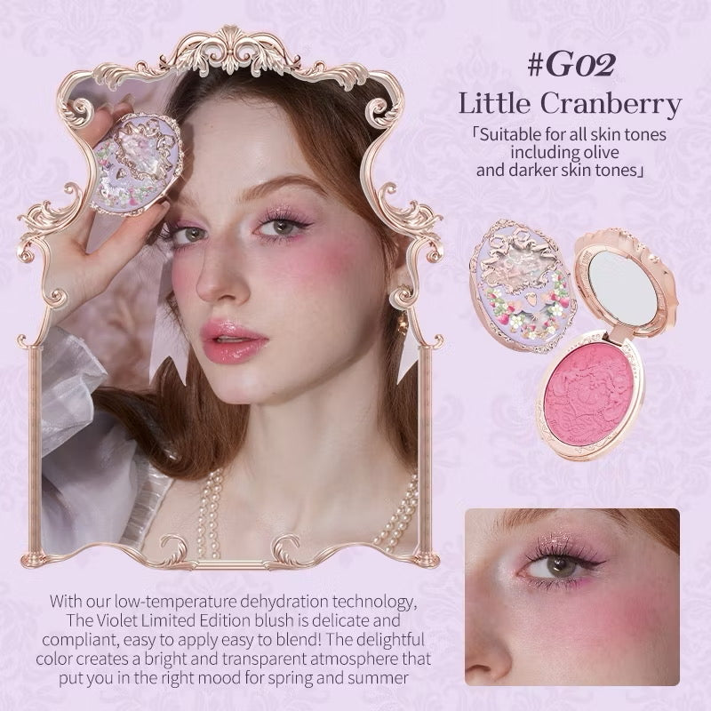 Flower Knows Violet Strawberry Rococo Embossed Blush Global Exclusive