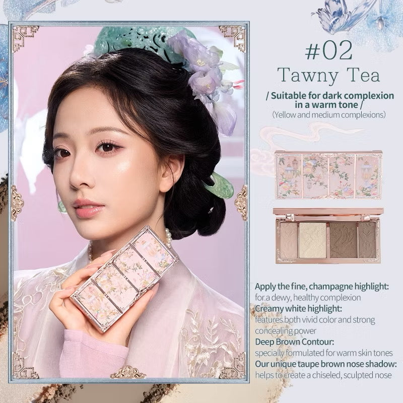 Flower Knows Butterfly Cloud Collar Embossed Highlight & Contour Palette