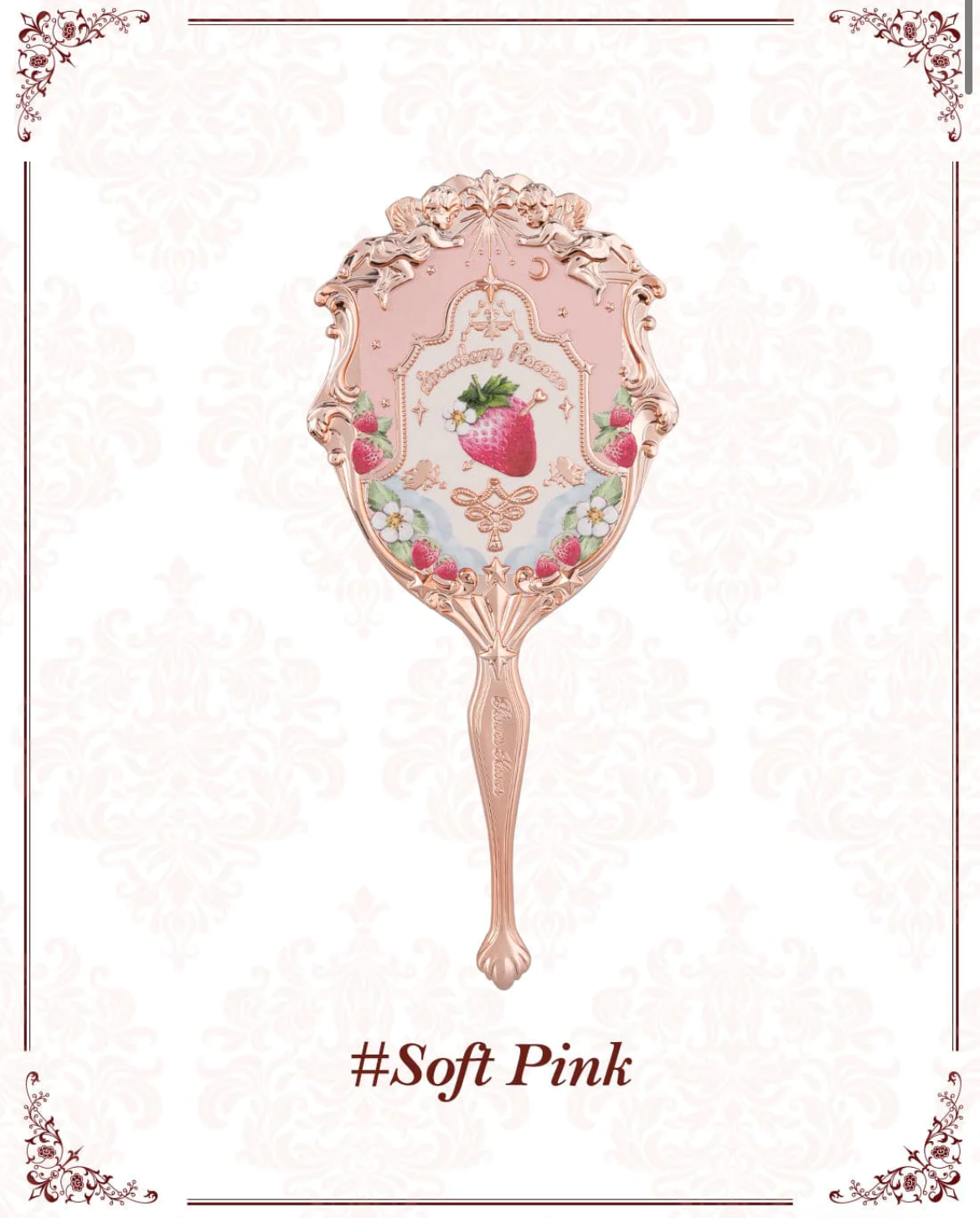 Flower Knows Strawberry Rococo Hand Mirror