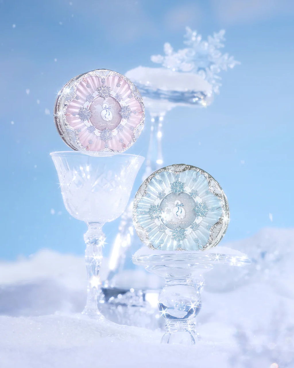 Flower Knows Snow Ballet Serum-Infused Pressed Powder