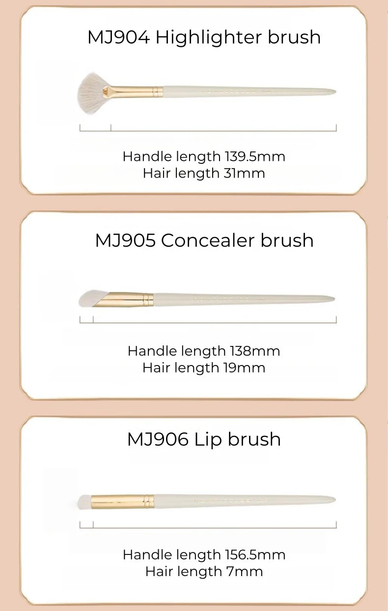 ROWNYEON Pure Ceramics Professional Makeup Brush 14 Pcs Set