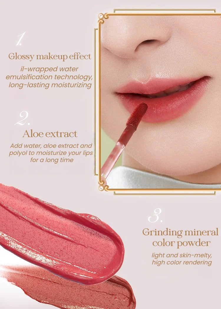 PALACE MUSEUM Treasure Garden Collection Moist Matte & Glossy Lip Glaze