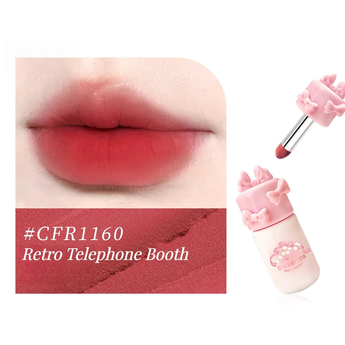 CHEERFLOR Girl's Bowknot Velvet MatteMakeup Cream