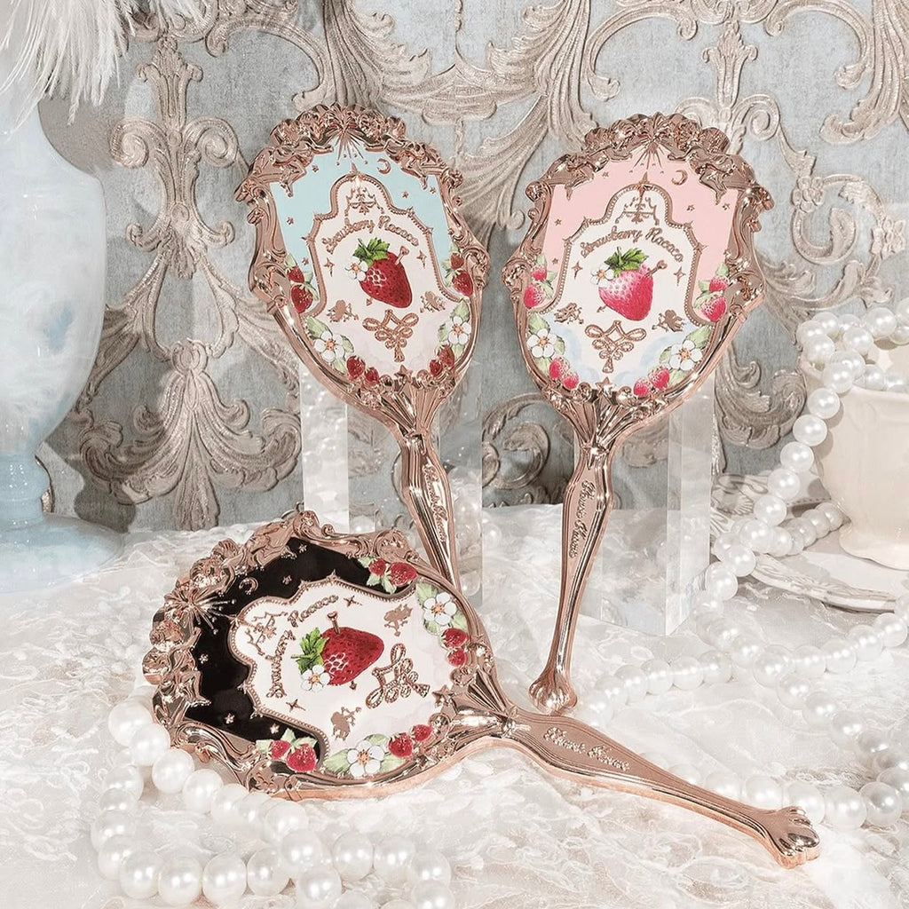 Flower Knows Strawberry Rococo Hand Mirror
