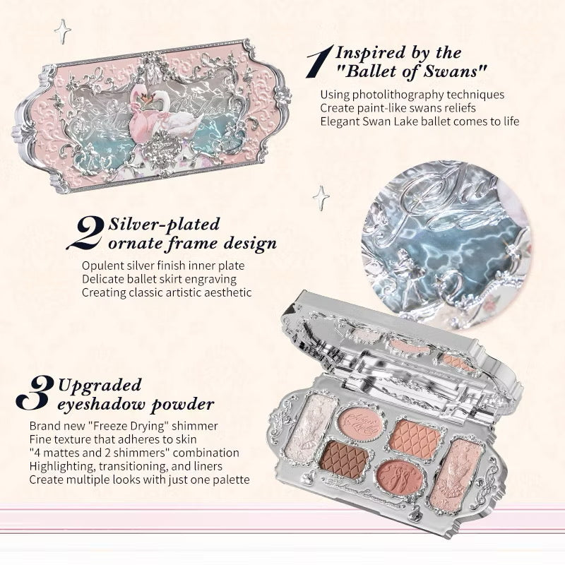 Flower Knows Swan Ballet Eyeshadow Palette