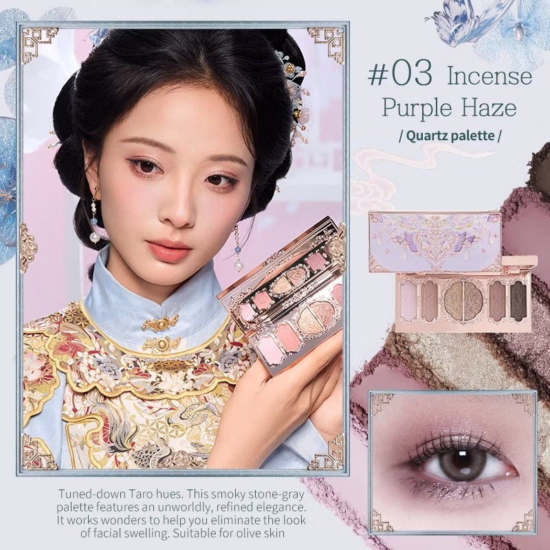 Flower Knows Butterfly Cloud Collar Embossed Eyeshadow Palette