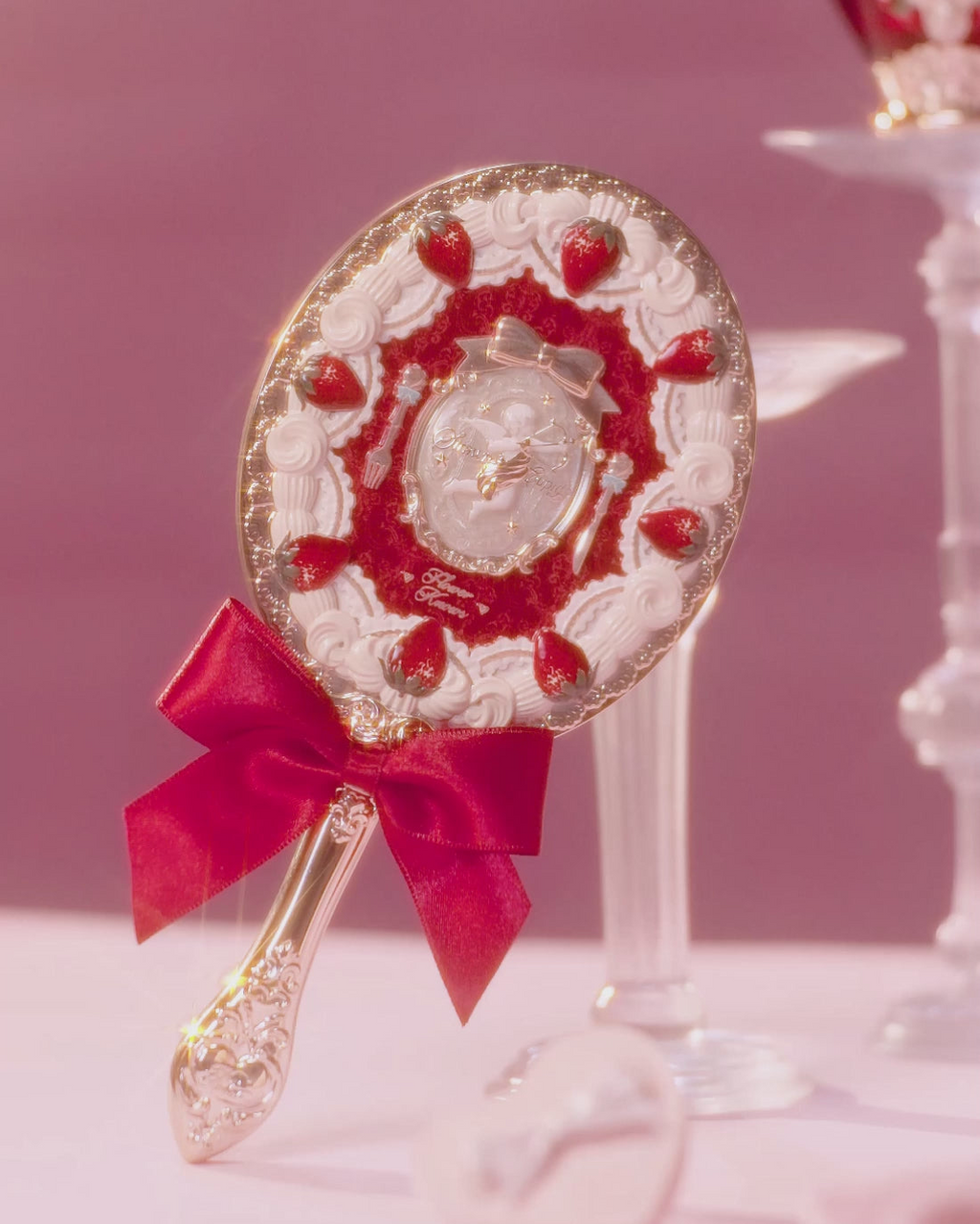 Flower Knows Strawberry Cupid Hand Mirror
