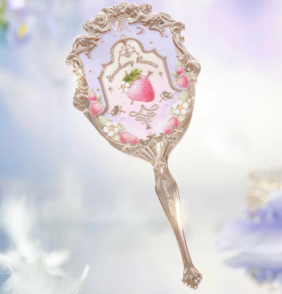 Flower Knows Strawberry Rococo Hand Mirror