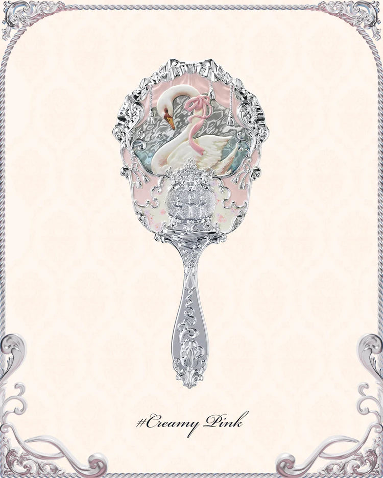 Flower Knows Swan Ballet Hand Mirror