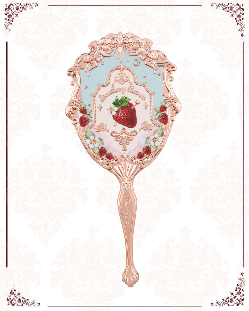 Flower Knows Strawberry Rococo Hand Mirror