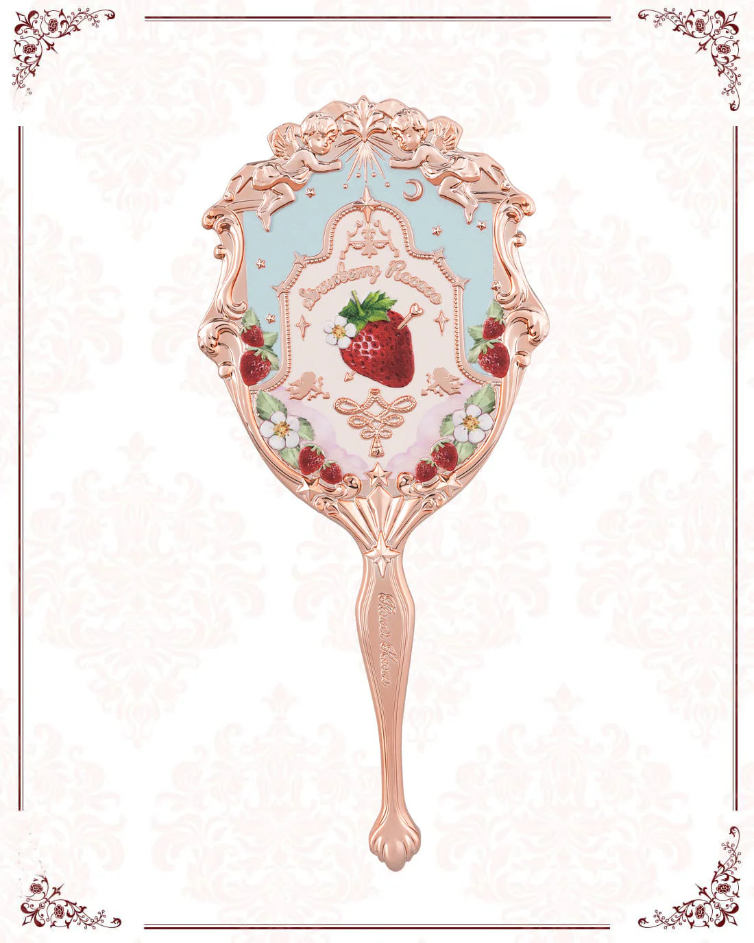 Flower Knows Strawberry Rococo Hand Mirror
