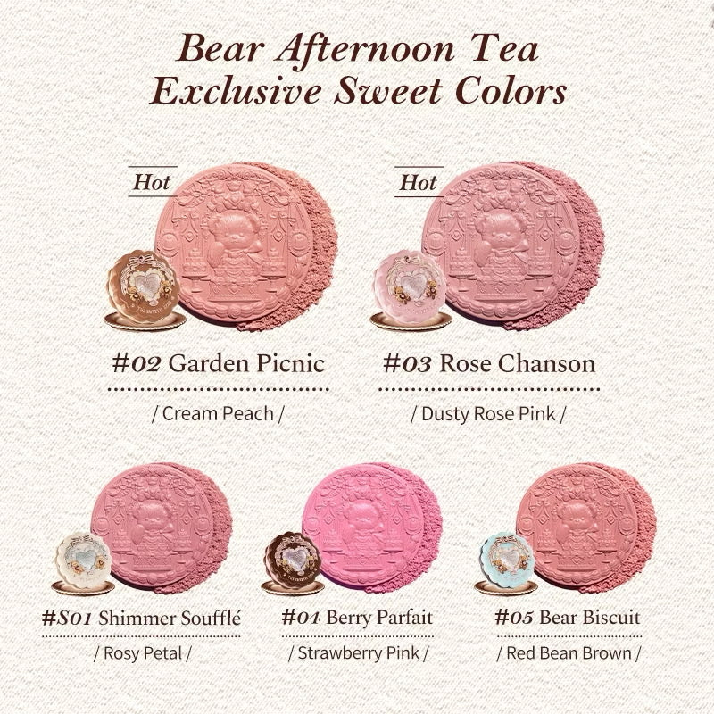 Flower Knows The Sweetie Bear Silk Satin Blush