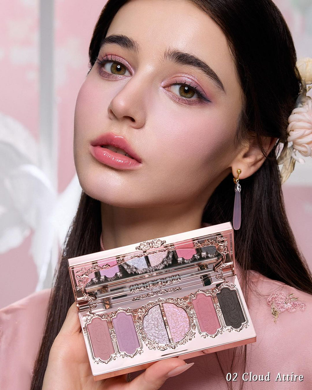 Flower Knows Butterfly Cloud Collar Embossed Eyeshadow Palette