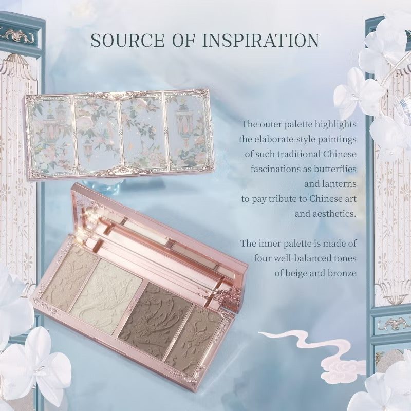 Flower Knows Butterfly Cloud Collar Embossed Highlight & Contour Palette