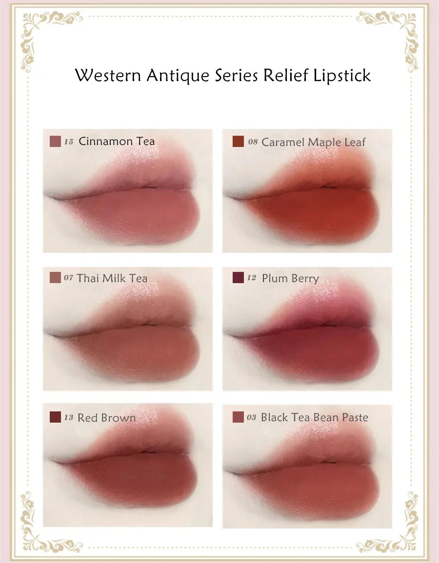 Colorrose Western Antique Series Relief Matte & Mirror Lipstick